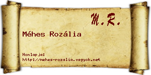 Méhes Rozália névjegykártya
